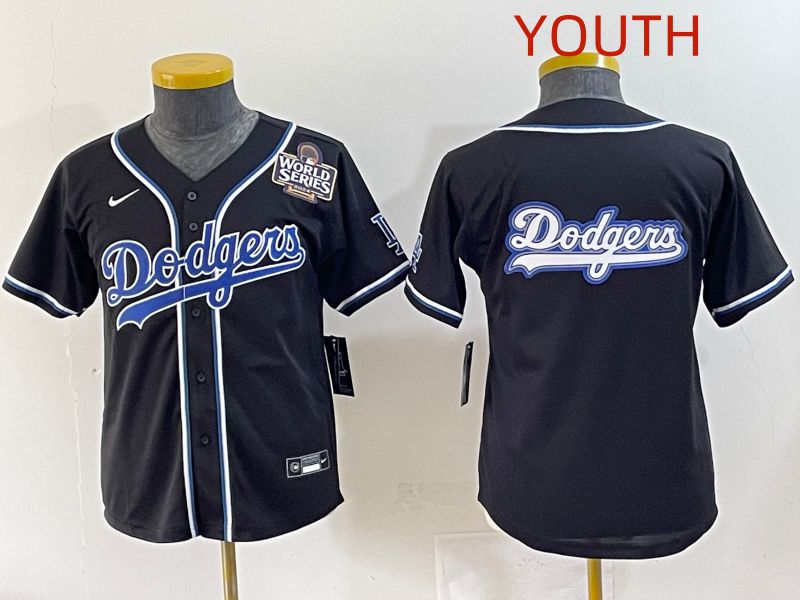 Youth 2025 Los Angeles Dodgers Blank Black Three generations Fashion Nike MLB Jersey style 21